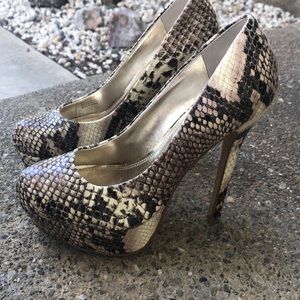 Snake print Steve Madden heels!